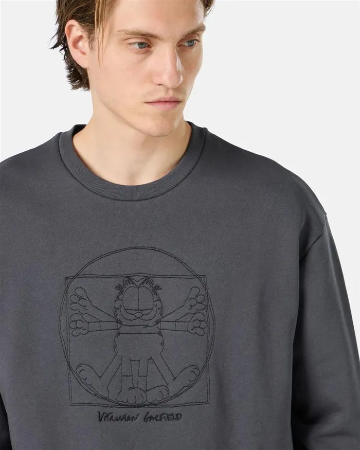 Men SWEATSHIRTS Iceberg Anthracite Overfit Sweatshirt Men SWEATSHIRTS Iceberg Anthracite Overfit Sweatshirt