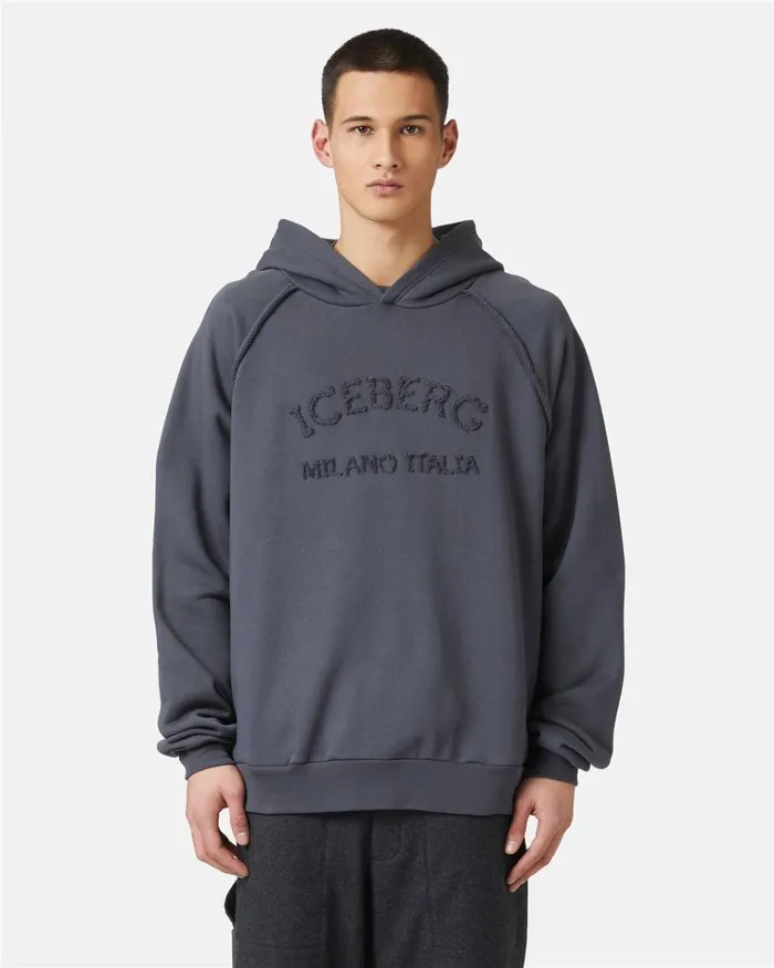 Men SWEATSHIRTS Iceberg Sweatshirt With Hood And Logo