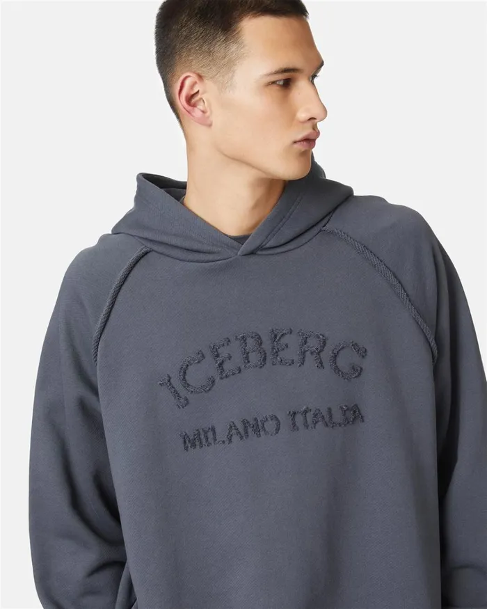 Men SWEATSHIRTS Iceberg Sweatshirt With Hood And Logo