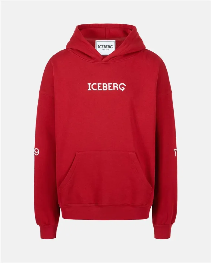 Men SWEATSHIRTS Iceberg Sweatshirt With Hood And Printed Logo Men SWEATSHIRTS Iceberg Sweatshirt With Hood And Printed Logo