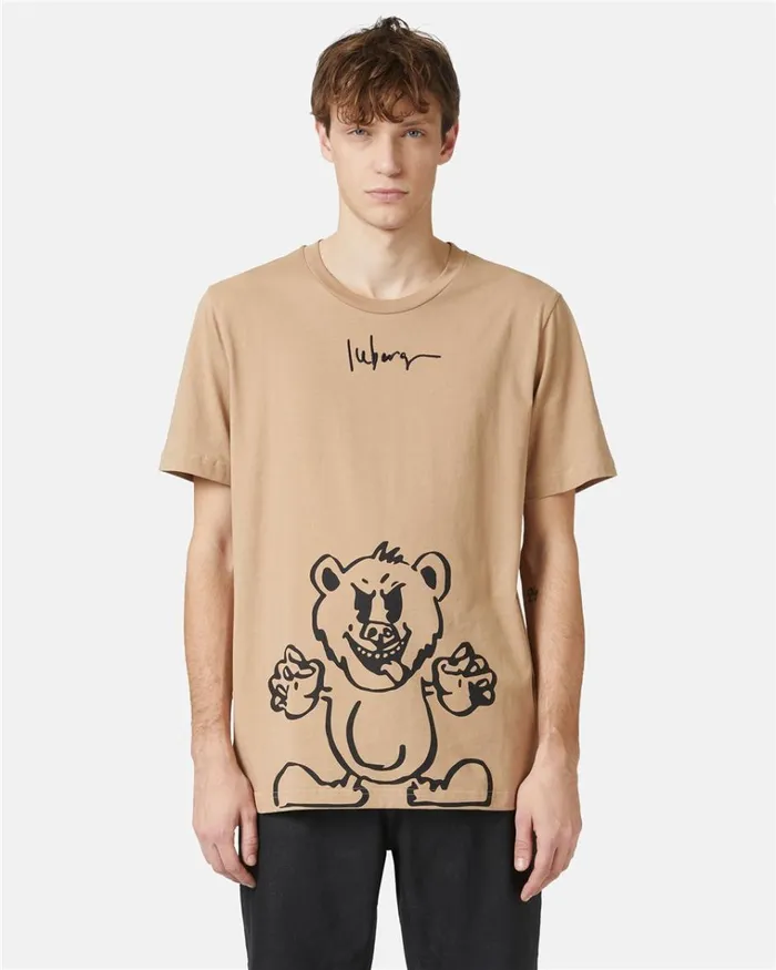 Men TSHIRTS AND POLO Iceberg Shortsleeved Tshirt With Logo And Print