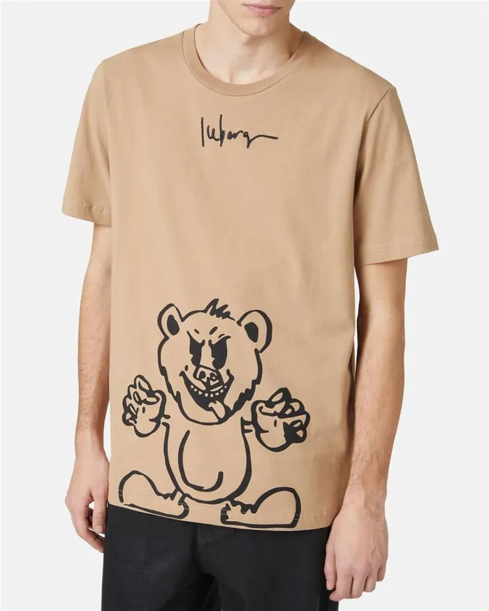 Men TSHIRTS AND POLO Iceberg Shortsleeved Tshirt With Logo And Print Men TSHIRTS AND POLO Iceberg Shortsleeved Tshirt With Logo And Print