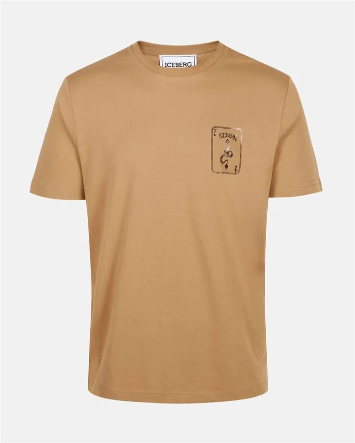 Men TSHIRTS AND POLO Iceberg Shortsleeved Tshirt With Prints And Embroidery Men TSHIRTS AND POLO Iceberg Shortsleeved Tshirt With Prints And Embroidery