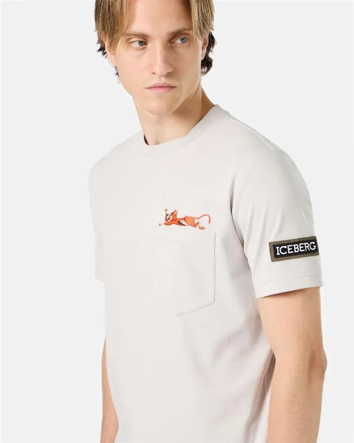 Men TSHIRTS AND POLO Iceberg Sustainable Cotton Tshirt With Yogi Bear Men TSHIRTS AND POLO Iceberg Sustainable Cotton Tshirt With Yogi Bear