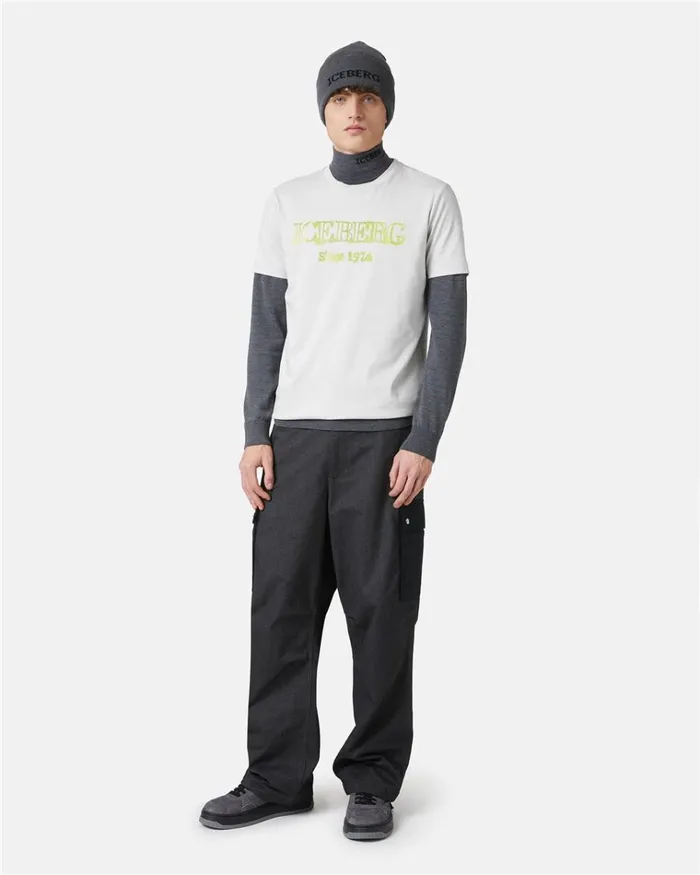 Men TSHIRTS AND POLO Iceberg Tshirt With Iceberg Logo Men TSHIRTS AND POLO Iceberg Tshirt With Iceberg Logo