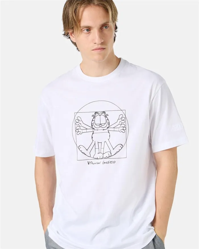 Men TSHIRTS AND POLO Iceberg Tshirt With Vitruvian Garfield Print