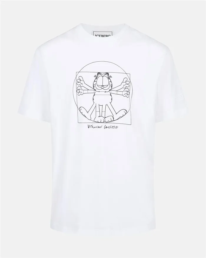 Men TSHIRTS AND POLO Iceberg Tshirt With Vitruvian Garfield Print