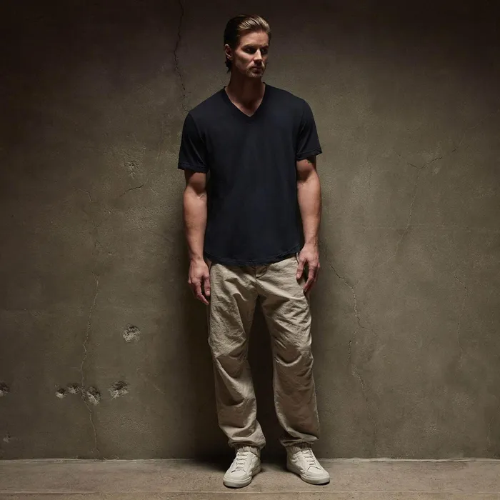 Men TShirts James Perse Clear Jersey V Neck Deep