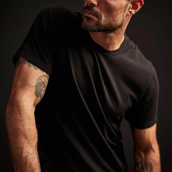 Men TShirts James Perse Elevated Lotus Jersey Lounge Tee Black