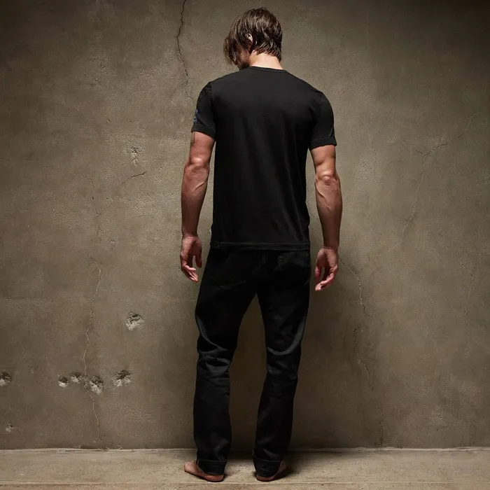 Men TShirts James Perse La Gothic Short Sleeve Crew Black