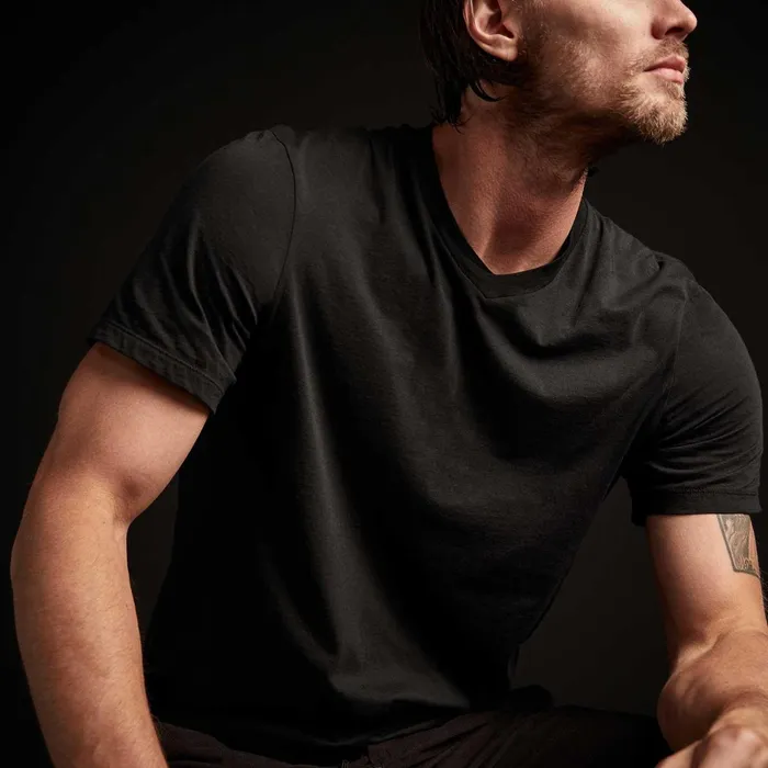 Men TShirts James Perse Luxe Lotus Jersey V Neck Black