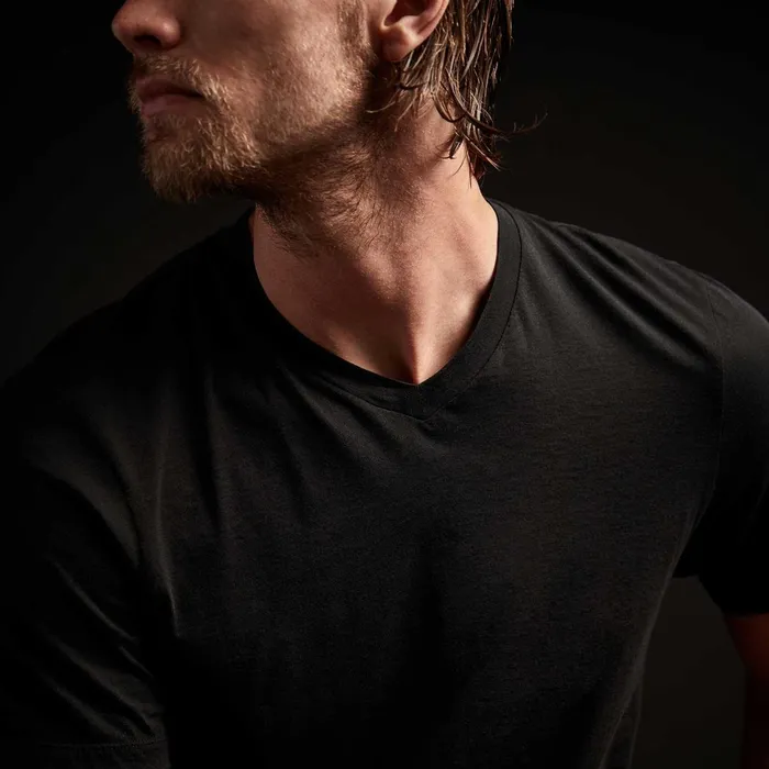 Men TShirts James Perse Luxe Lotus Jersey V Neck Black