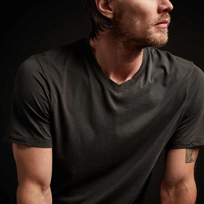 Men TShirts James Perse Luxe Lotus Jersey V Neck Carbon
