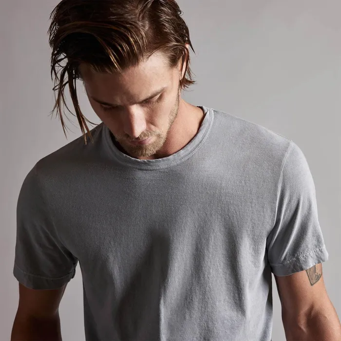 Men TShirts James Perse Short Sleeve Crew Neck Breeze Pigment