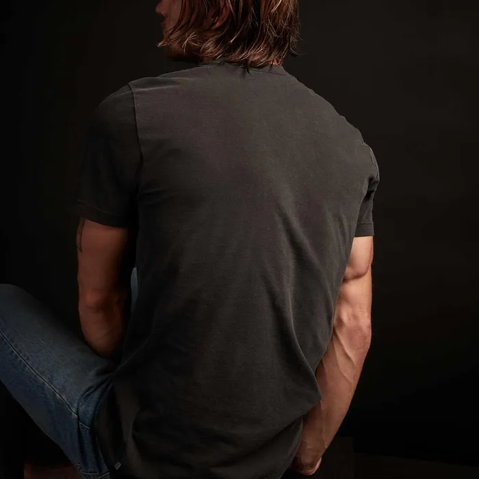 Men TShirts James Perse Short Sleeve Crew Neck Carbon Pigment