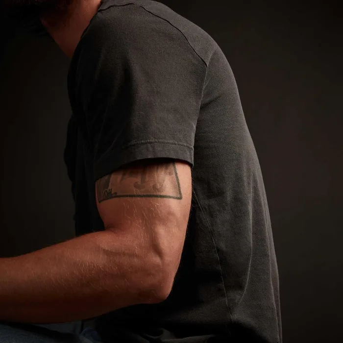 Men TShirts James Perse Short Sleeve Crew Neck Carbon Pigment