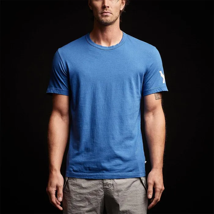 Men TShirts James Perse Short Sleeve Crew Neck Double Stripe Currentshell