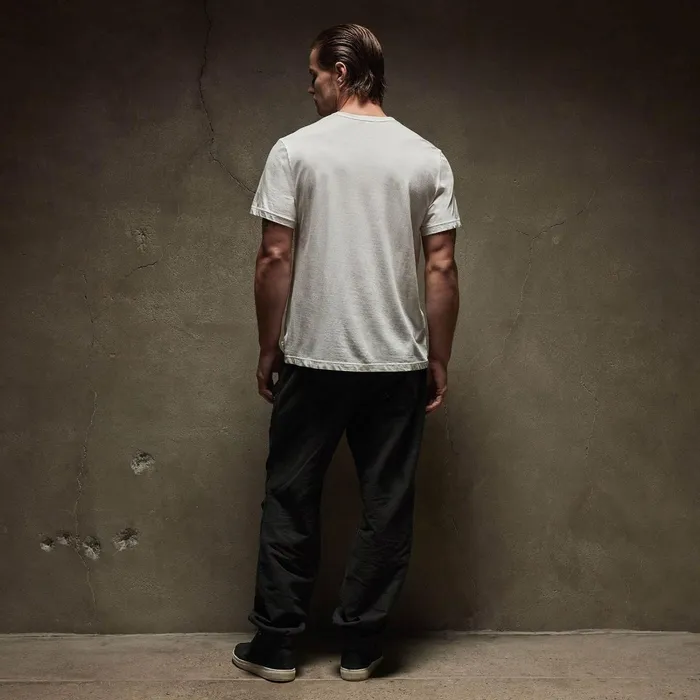 Men TShirts James Perse Short Sleeve Crew Neck White