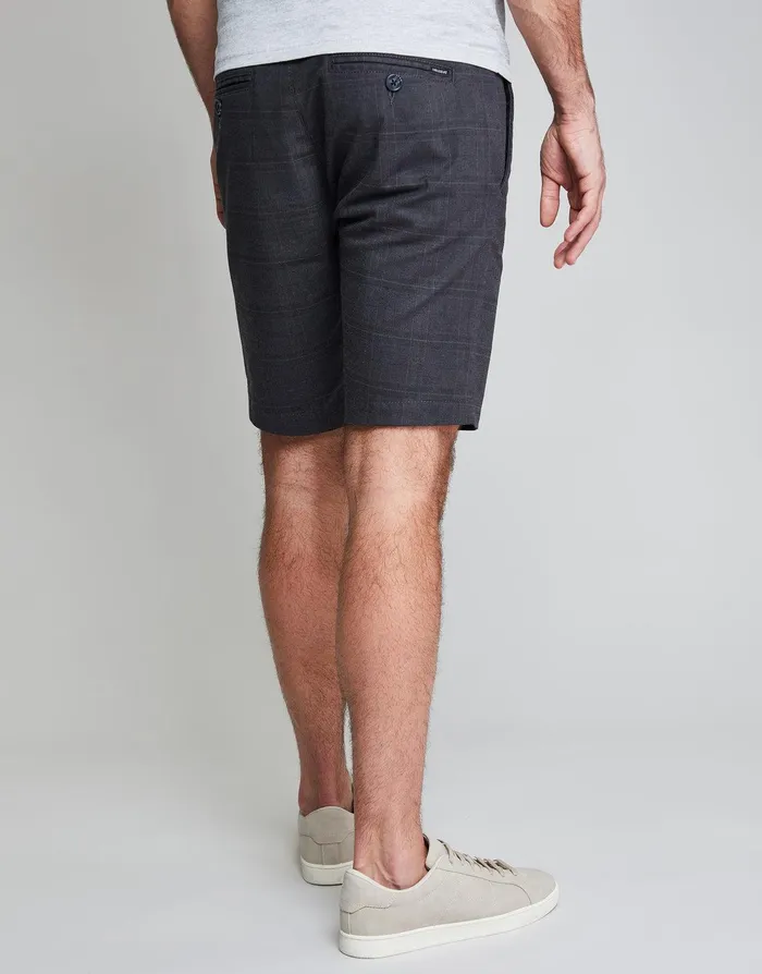 Men Threadbare Luxe Black Check Slim Fit Chino Shorts Black Threadbare Shorts Men Threadbare Luxe Black Check Slim Fit Chino Shorts Black Threadbare Shorts