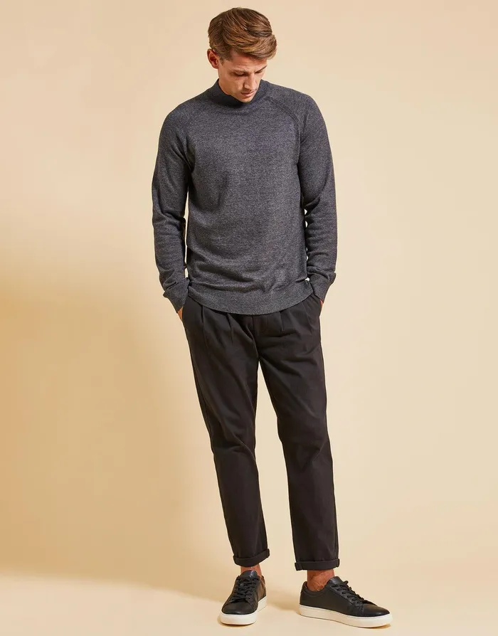 Men Threadbare Luxe Charcoal Marl Turtleneck Jumper Charcoal Marl Threadbare Knitwear Men Threadbare Luxe Charcoal Marl Turtleneck Jumper Charcoal Marl Threadbare Knitwear