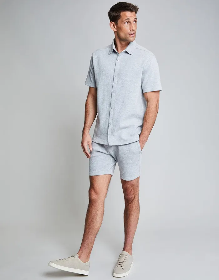 Men Threadbare Luxe Grey Marl Pique Shorts Grey Marl Threadbare Shorts Men Threadbare Luxe Grey Marl Pique Shorts Grey Marl Threadbare Shorts