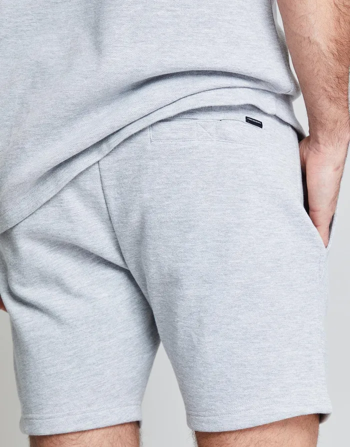 Men Threadbare Luxe Grey Marl Pique Shorts Grey Marl Threadbare Shorts Men Threadbare Luxe Grey Marl Pique Shorts Grey Marl Threadbare Shorts