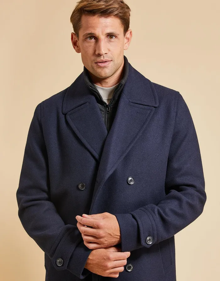 Men Threadbare Luxe Navy Mock Layer Tailored Coat Navy Threadbare Jacket and Coats Men Threadbare Luxe Navy Mock Layer Tailored Coat Navy Threadbare Jacket and Coats