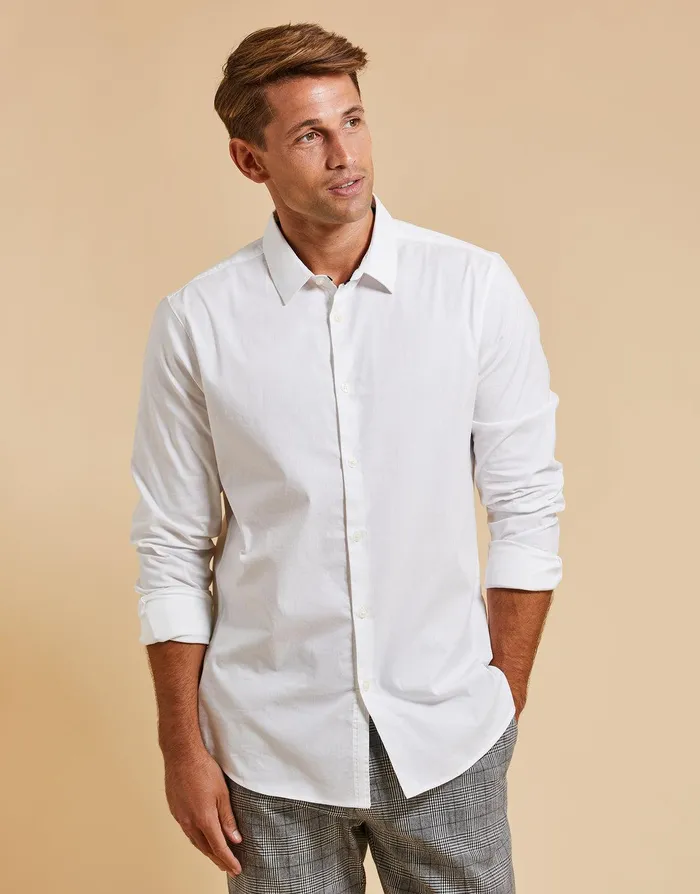 Men Threadbare Luxe White Long Sleeve Shirt White Threadbare Shirts Men Threadbare Luxe White Long Sleeve Shirt White Threadbare Shirts