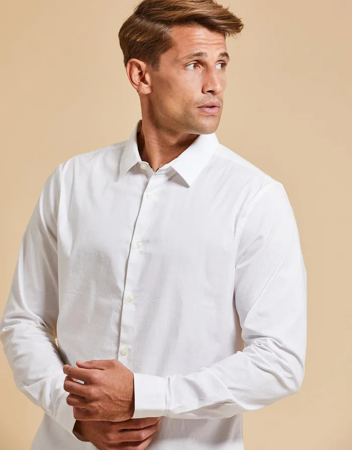 Men Threadbare Luxe White Long Sleeve Shirt White Threadbare Shirts Men Threadbare Luxe White Long Sleeve Shirt White Threadbare Shirts