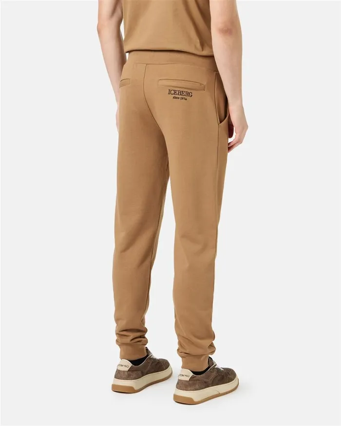 Men TROUSERS Iceberg Fleece Joggers With Logo Men TROUSERS Iceberg Fleece Joggers With Logo