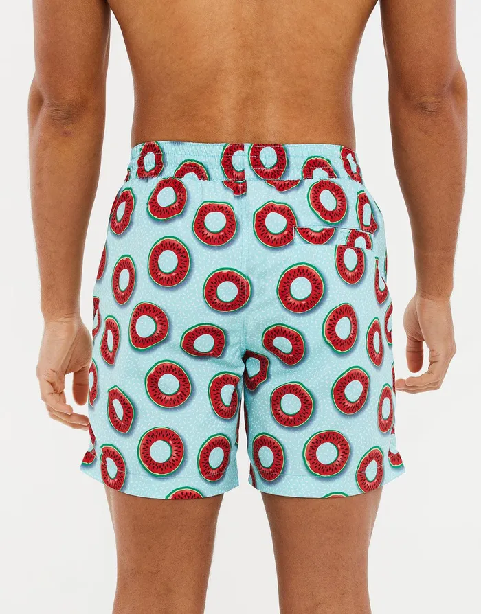 Men Turquoise Watermelon Print Swim Shorts Turquoise Threadbare Swimwear Men Turquoise Watermelon Print Swim Shorts Turquoise Threadbare Swimwear