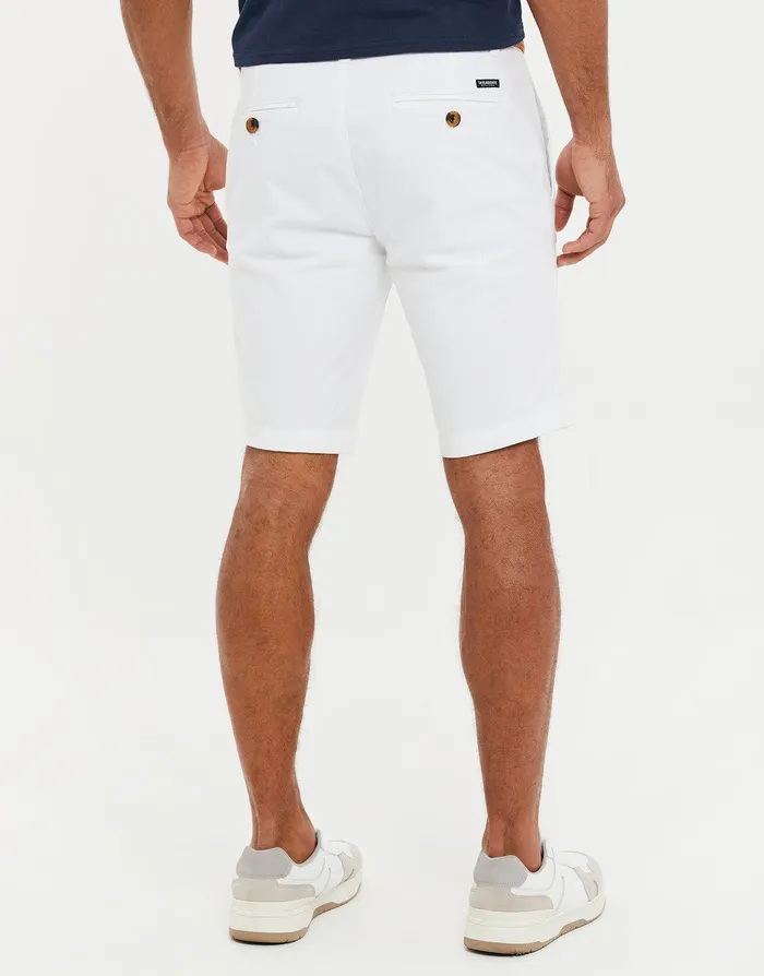 Men White Belted Chino Shorts White Threadbare Shorts Men White Belted Chino Shorts White Threadbare Shorts