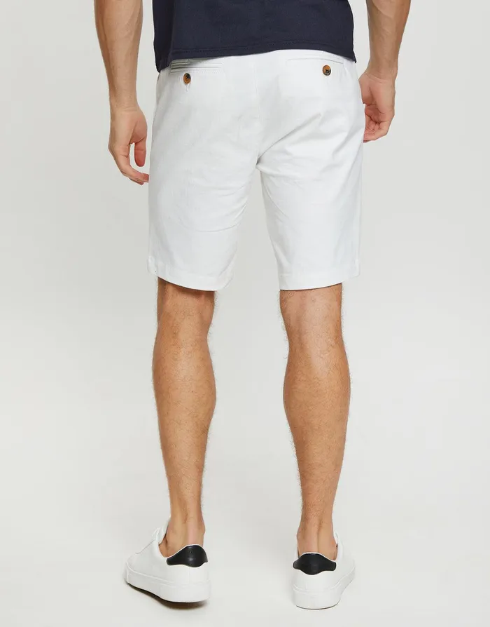Men White Slim Fit Chino Shorts White Threadbare Shorts Men White Slim Fit Chino Shorts White Threadbare Shorts