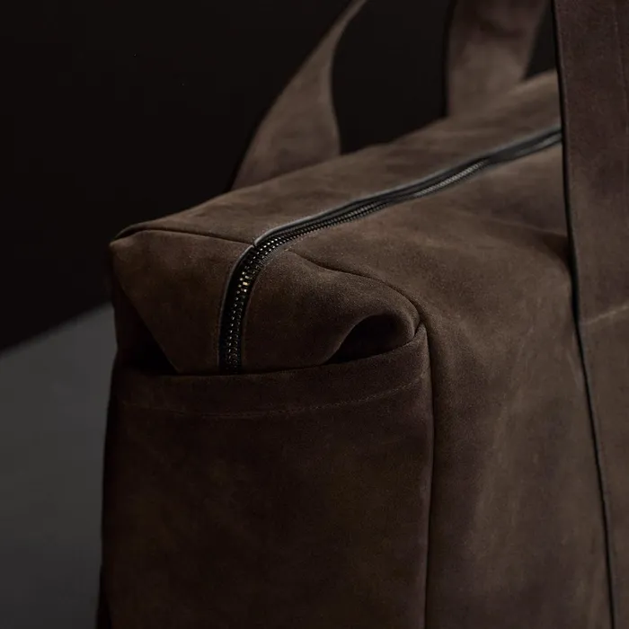 MenWomen Duffel Bags James Perse Suede Montecito Weekend Bag Cafe