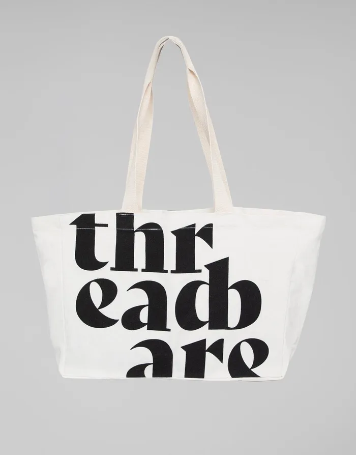 MenWomen Threadbare Essentials Cotton Tote Bag Off White Threadbare Accessories