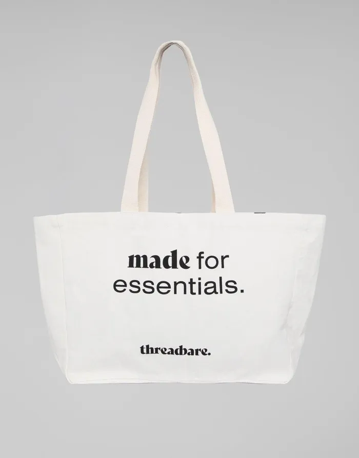 MenWomen Threadbare Essentials Cotton Tote Bag Off White Threadbare Accessories MenWomen Threadbare Essentials Cotton Tote Bag Off White Threadbare Accessories