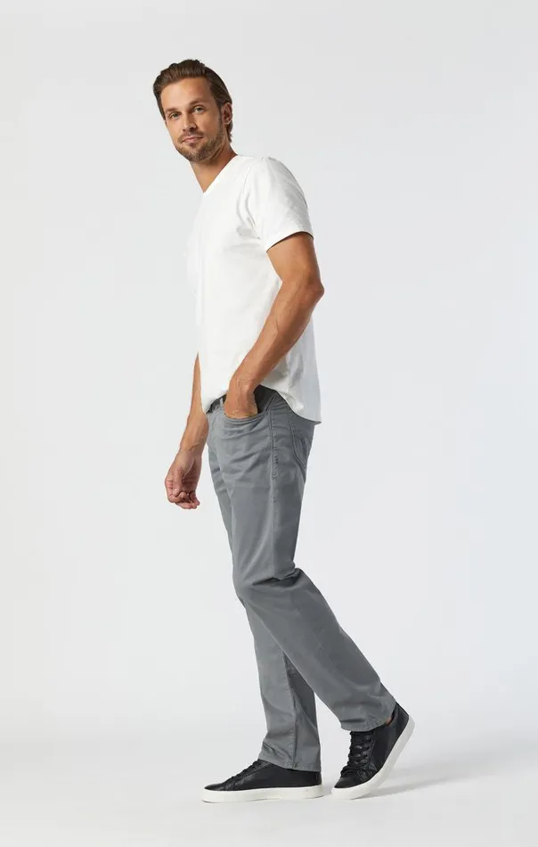 Men Zach Straight Leg In Grey Twill Mavi Jeans Pants Men Zach Straight Leg In Grey Twill Mavi Jeans Pants