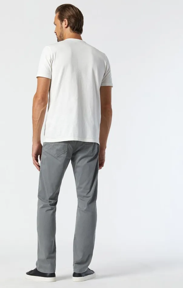 Men Zach Straight Leg In Grey Twill Mavi Jeans Pants Men Zach Straight Leg In Grey Twill Mavi Jeans Pants