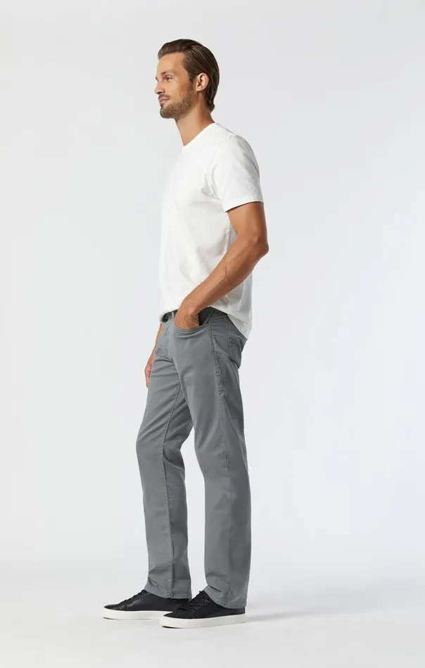 Men Zach Straight Leg In Grey Twill Mavi Jeans Pants Men Zach Straight Leg In Grey Twill Mavi Jeans Pants
