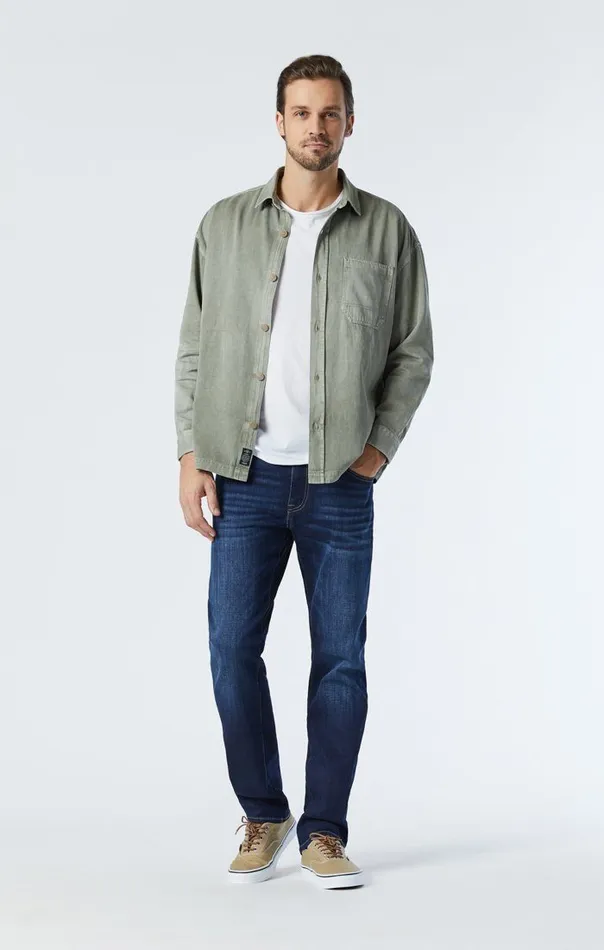 Men Zach Straight Leg Jeans In Dark Blue Nashville Mavi Jeans Denim Men Zach Straight Leg Jeans In Dark Blue Nashville Mavi Jeans Denim