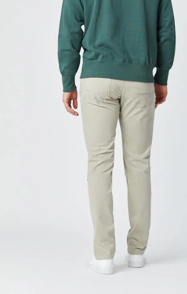 Men Zach Straight Leg Pants In Stone Grey Sateen Mavi Jeans Pants Men Zach Straight Leg Pants In Stone Grey Sateen Mavi Jeans Pants