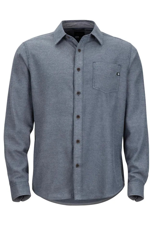 Mens LongSleeve Shirts Marmot Hobson Midweight Flannel LongSleeve Shirt Dark Indigo Heather Mens LongSleeve Shirts Marmot Hobson Midweight Flannel LongSleeve Shirt Dark Indigo Heather
