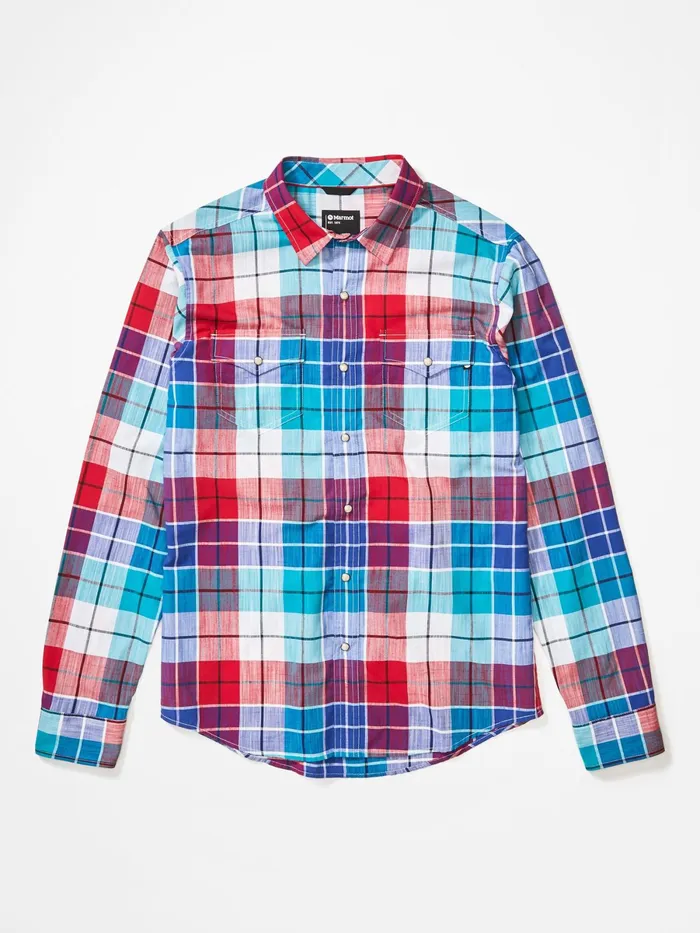 Mens LongSleeve Shirts Marmot Parkfield LongSleeve Shirt Enamel Blue