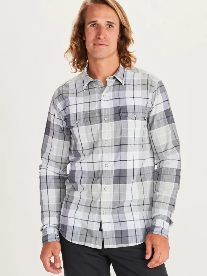 Mens LongSleeve Shirts Marmot Parkfield LongSleeve Shirt Enamel Blue