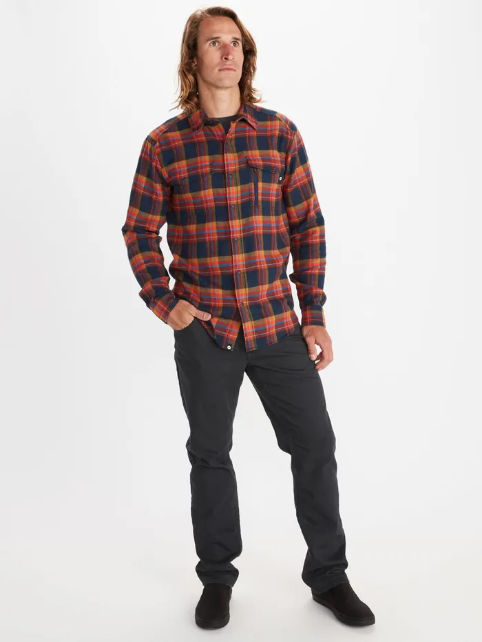 Mens LongSleeve Shirts Marmot Tromso Midweight LongSleeve Flannel Shirt Black