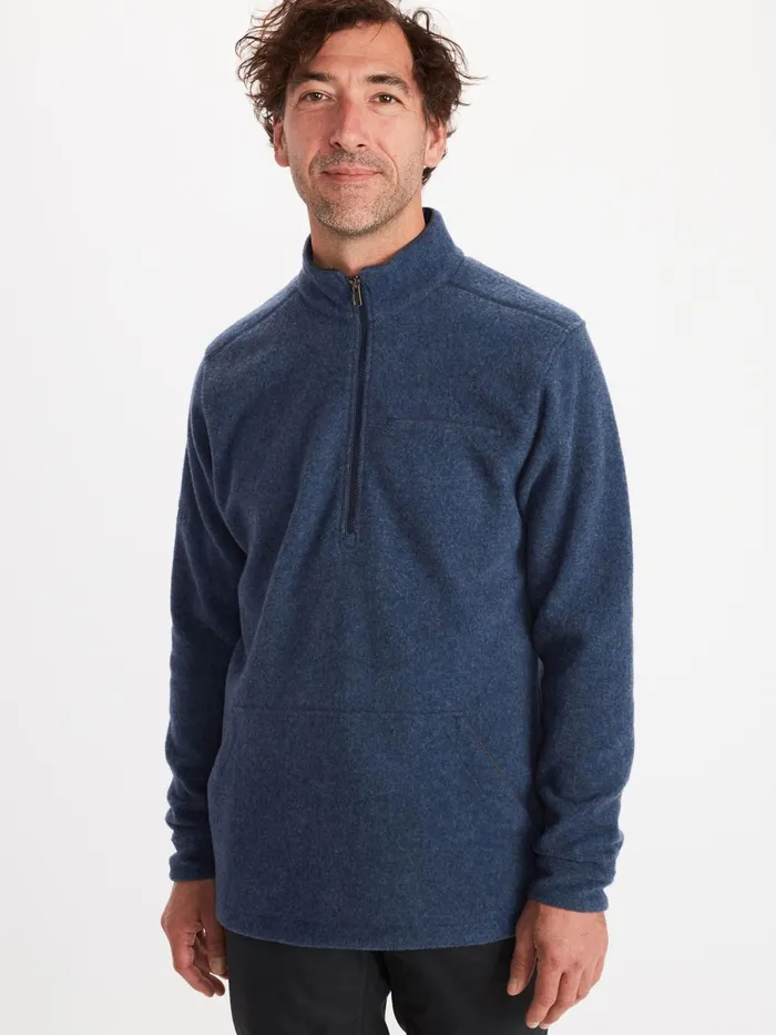 Mens Sweatshirts And Hoodies Marmot Ryerson Zip Fleece Pullover Dark Indigo Heather Mens Sweatshirts And Hoodies Marmot Ryerson Zip Fleece Pullover Dark Indigo Heather
