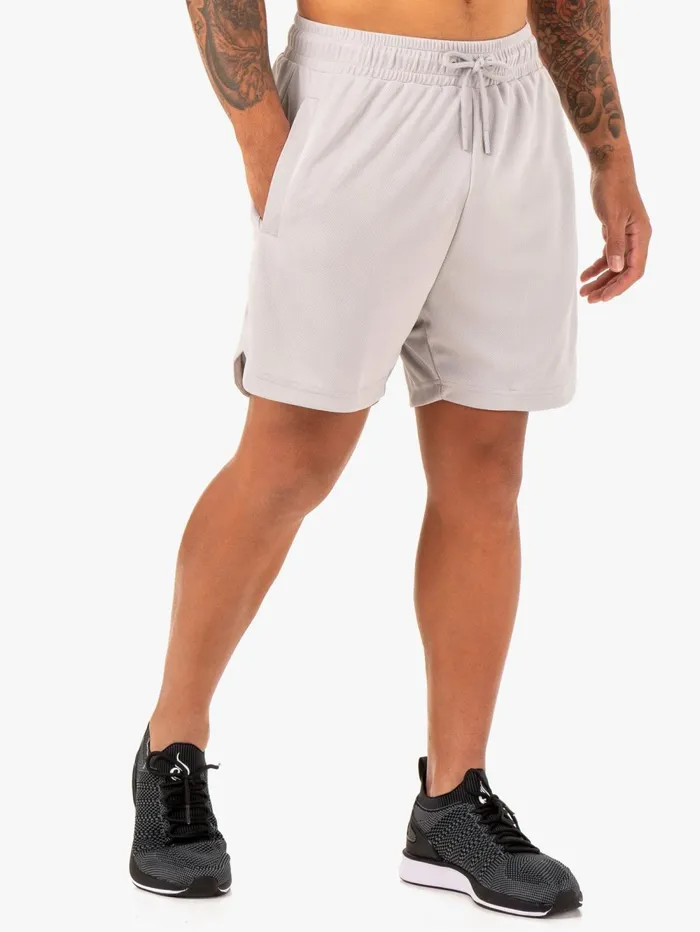 Mesh Training Shorts 8211 Snow Grey Men Ryderwear Gym Shorts