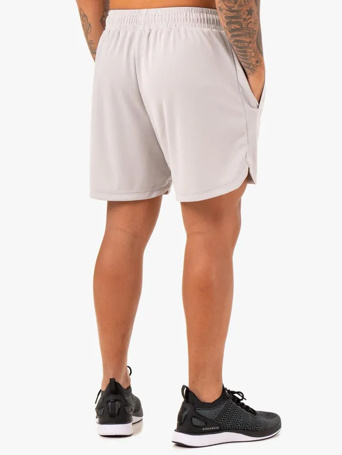 Mesh Training Shorts 8211 Snow Grey Men Ryderwear Gym Shorts