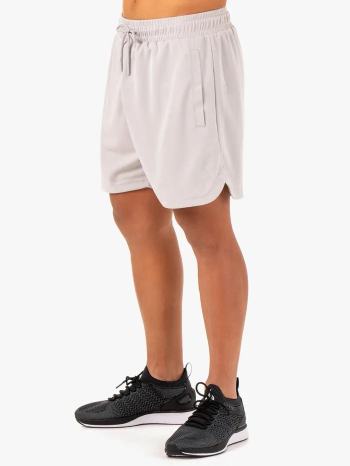 Mesh Training Shorts 8211 Snow Grey Men Ryderwear Gym Shorts