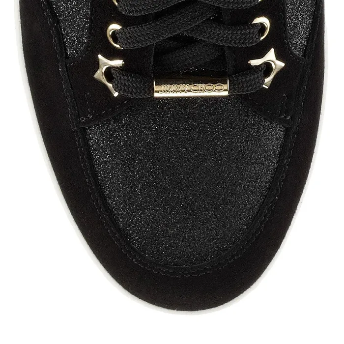 Miami Black Fine Glitter And Suede Sneakers Blackblack Women JIMMY CHOO Sneakers